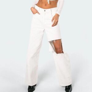 Edikted Women's White Jeans